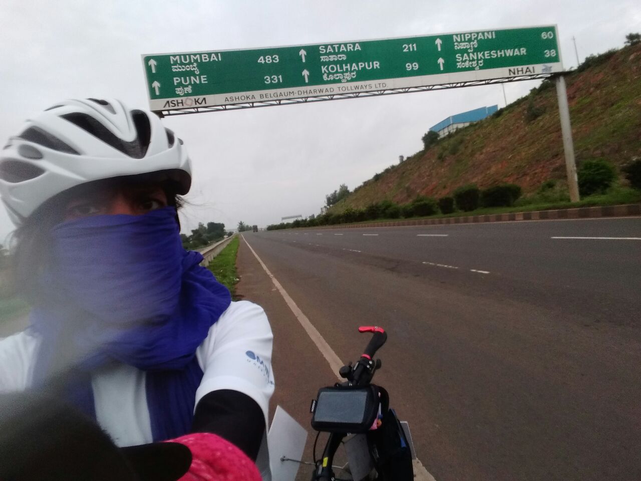 Long way to go- Kolhapur 99 kilometres