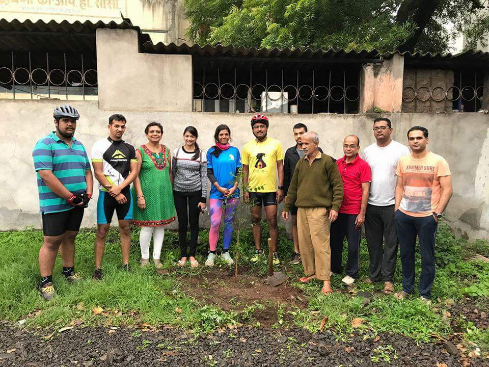 Plantation at Kolhapur with Kolhapur Sports Club Cycling group